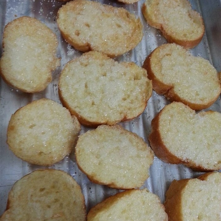 硬くなったパンde簡単ラスク レシピ 作り方 By Korie0627 楽天レシピ